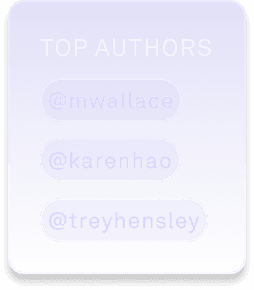 Top authors: sample social handles driving the narrative